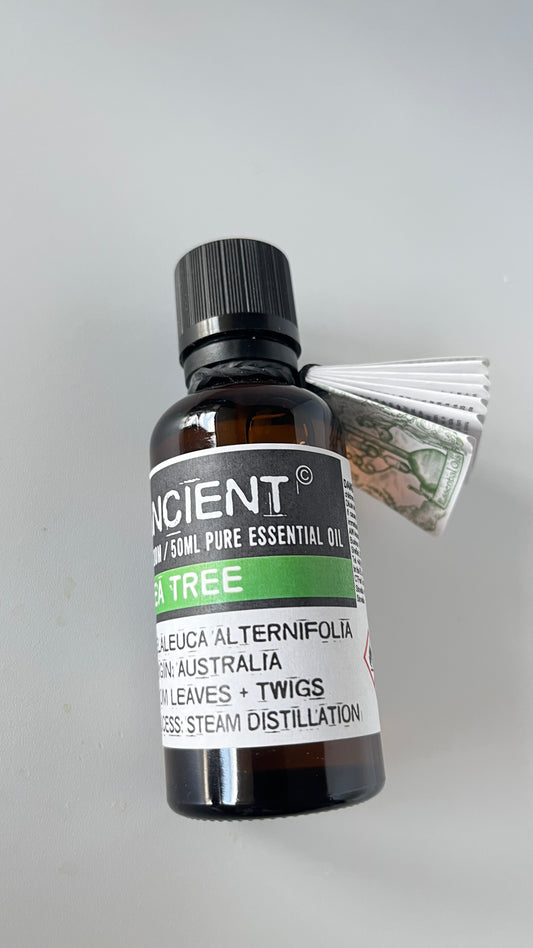 50ml Pure Tea Tree Essential Oil - Powerful Antimicrobial for Skin & Hair Care | Boost Your Routine Today!