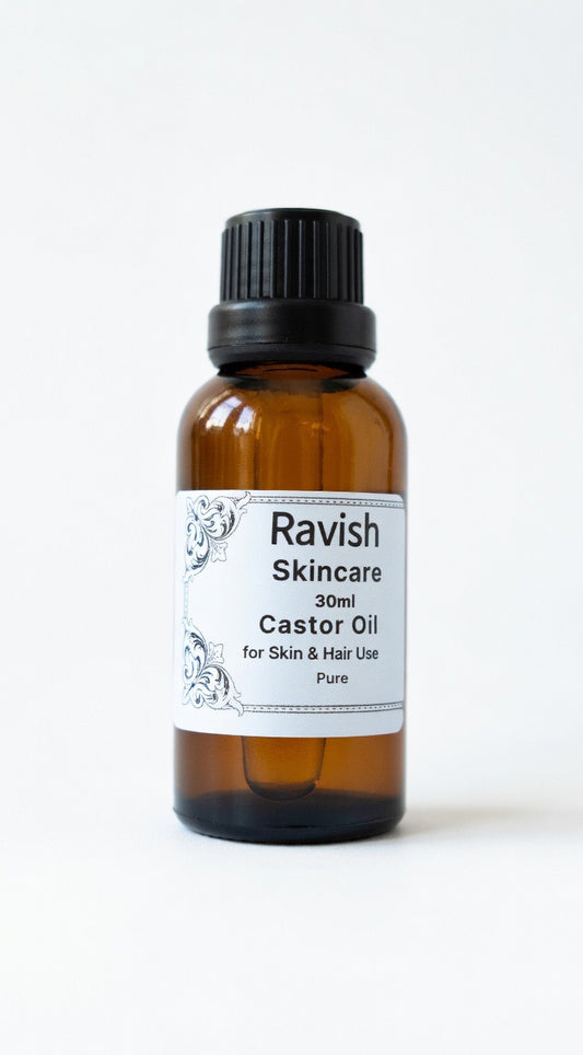 Castor Oil 30ml - Pure Cold-Pressed for Rapid Hair Growth & Deep Skin Hydration!