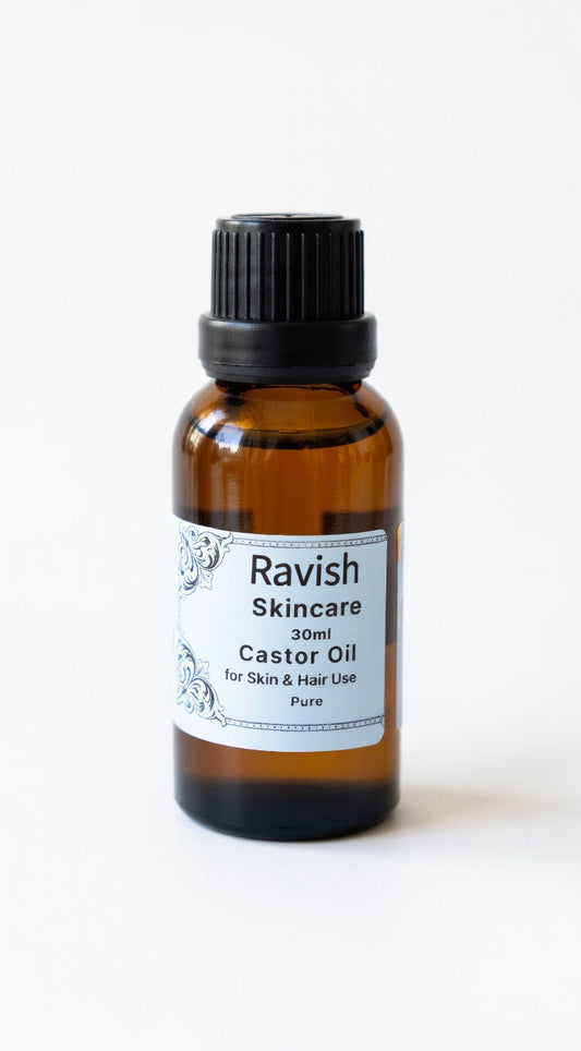 Castor Oil 30ml - Pure Cold-Pressed for Rapid Hair Growth & Deep Skin Hydration!