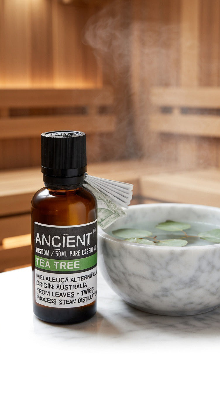 50ml Pure Tea Tree Essential Oil - Powerful Antimicrobial for Skin & Hair Care | Boost Your Routine Today!
